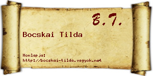 Bocskai Tilda névjegykártya